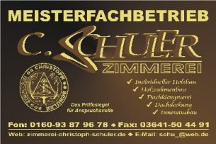 Zimmerer Thueringen: Meisterfachbetrieb Zimmerei Christoph Schuler
